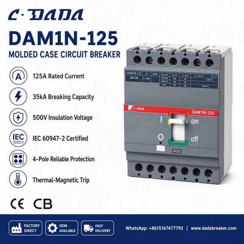 ذيلي تقسيم جي سالميت کي يقيني بڻائڻ: C·DADA DAM1N-125 MCCB حل
